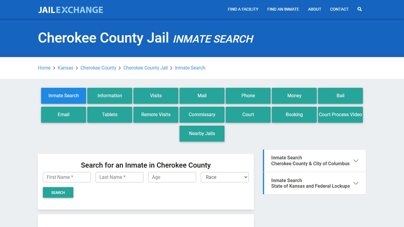 Cherokee County Jail, KS Inmate Search: Roster & Mugshots